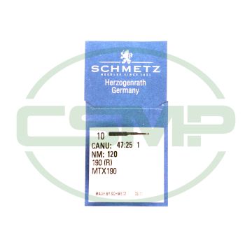 190R SIZE 120 PACK OF 10 NEEDLES SCHMETZ