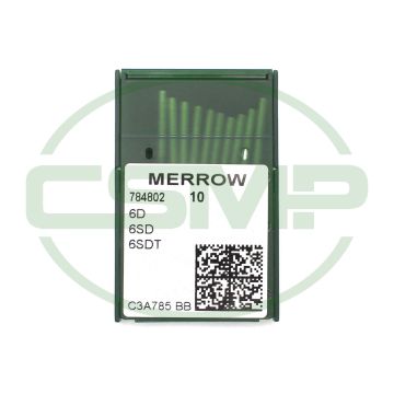 6SDT PACK OF 10 MERROW NEEDLES SIZE 6 NM120/19