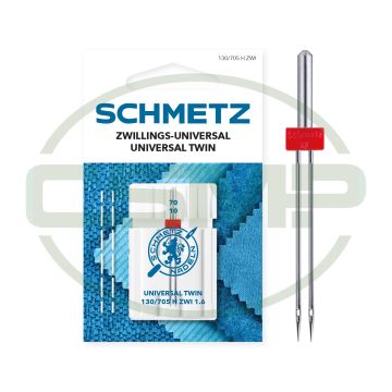 SCHMETZ TWIN 1.6MM SIZE 70 PACK OF 1 CARDED