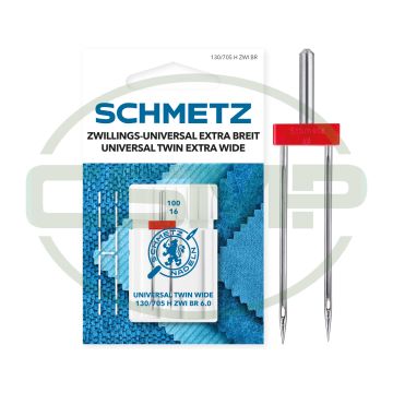 SCHMETZ TWIN 6.0MM SIZE 100 PACK OF 1 CARDED